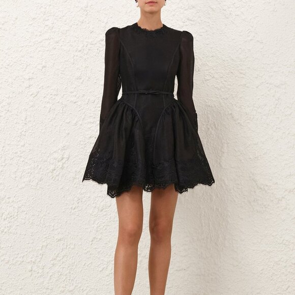 Zimmermann Hypnotic Lace Trim Mini Dress - Picture 1 of 16
